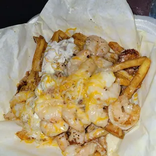 Potato fries w/ shrimp