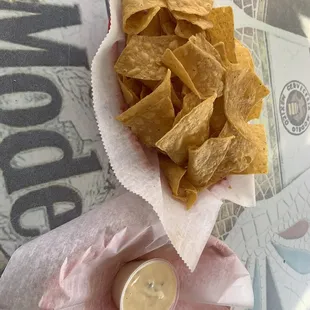 Chips and Small Queso