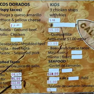 ramen and noodles, menu