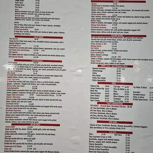 the menu