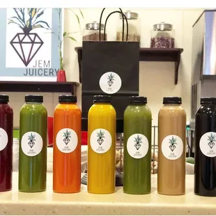 Cold Press Juices by Jem Juicery. Pre-order or stop in to pick some up!