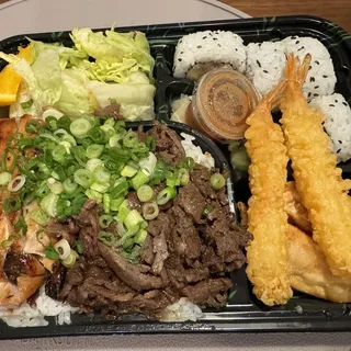19. Chicken & Beef Bento
