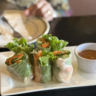 Spring rolls.