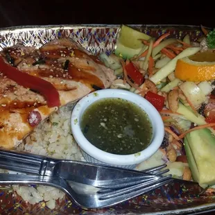 Volcano Salmon.. this whole plate is absolutely delicious!