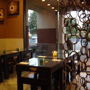 a view of the dining area