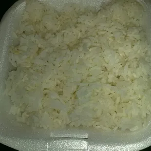 half cooked rice