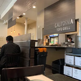 people sitting at the counter