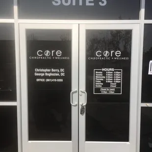 Window vinyl/office hours