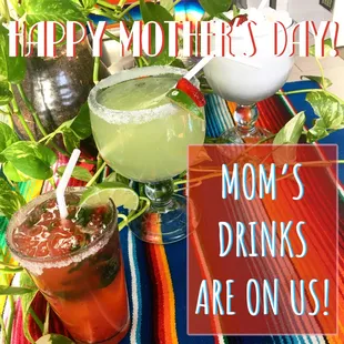 HAPPY MOTHERS DAY! A new special only for today which is that all moms drink for free!