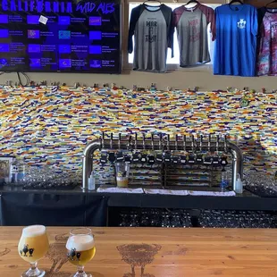 Nice bar space w/a Lego backdrop!