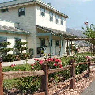The Office/Clubhouse at the front entrance, where you check in when you arrive.