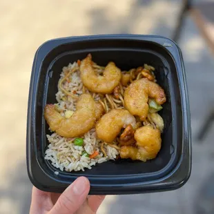Panda Express - Honey Walnut Shrimp and Fried Rice