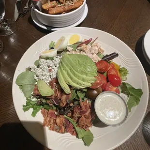 Cobb salad and Truffle Fries