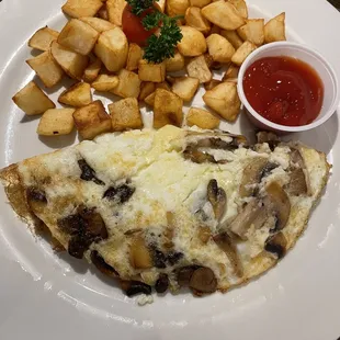Mushroom and Gruyere Egg White Omelette