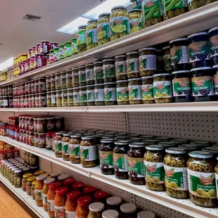 a variety of canned foods