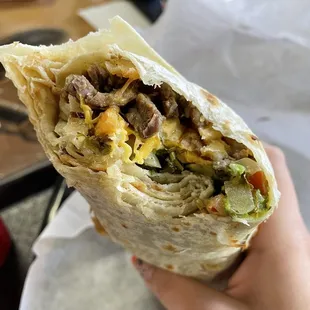 Argentinian Burrito with carne Asada