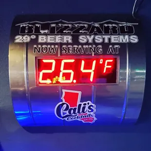 Blizzard Beer System,  29° or less!  Beer doesn't get colder than this!