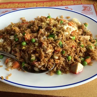 Lunch portion pork fried rice