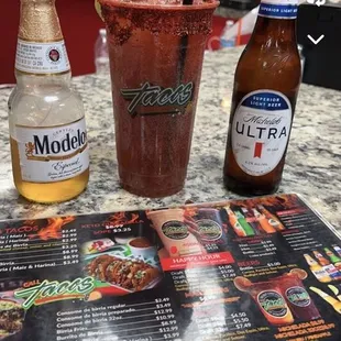 My michelada. Looks amazing but taste horrible. Made my stomach hurt actually