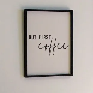 But first, coffee