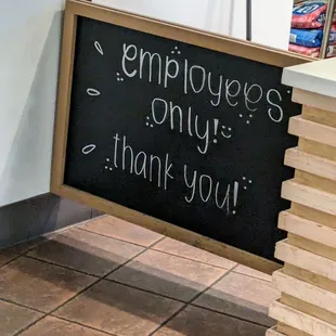 Employees only!