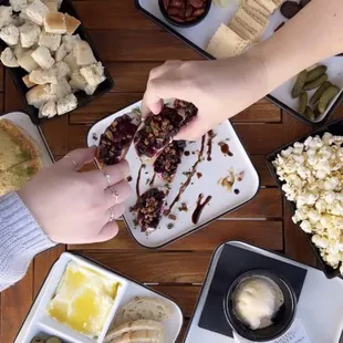 Check out our new food menu! From seasonal bruschetta to pesto popcorn, we have something for everyone.