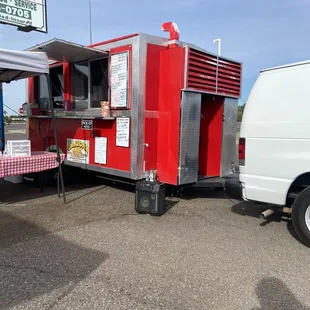 a red food truck