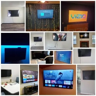 Tv wall mounting installation