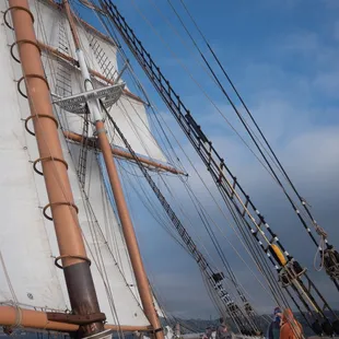Matthew Turner on a breezy afternoon sail.  Boat Tours available on San Francisco Bay most Fridays and many  weekends.