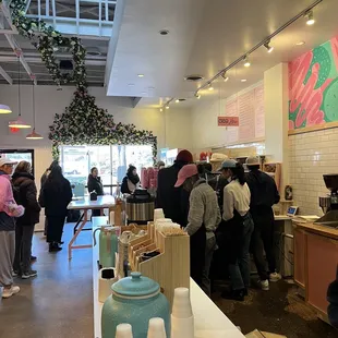 customers at the counter