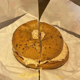 Maple Salt and Pepper Bagel