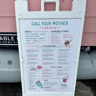 Sandwich Board (haha) sign