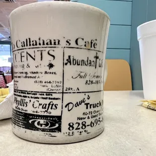 Ads in the coffee cup, brilliant!