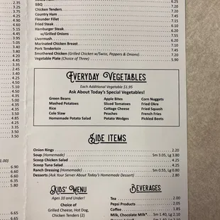 lunch menu