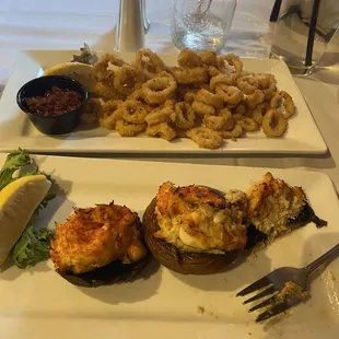 Calamari, Imperial Mushroom Caps