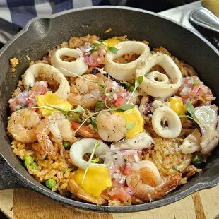Crab Croquettes Arroz Con Mariscos Pescado Ajiaco De Olluco