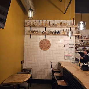 a view of the bar area