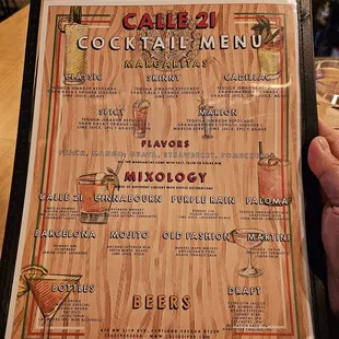 Menu as of Nov 2023