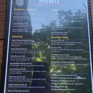 Menu front