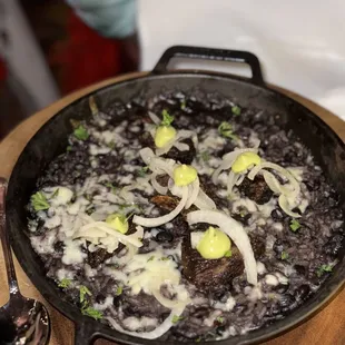 Risotto Congri and Short Rib Vaca Frita