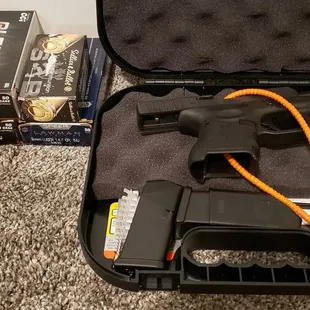 Glock 26 with 200 9mm FMJ rounds.