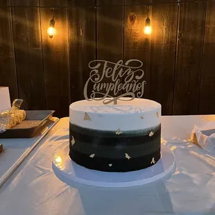 Very happy with the final product of my dad's 70th birthday cake!  Hunter green &amp; gold theme