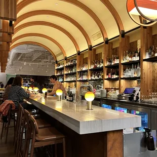 Bar with wooden arches