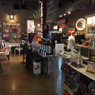 the interior of the store