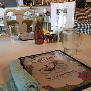 Beautiful table settings.