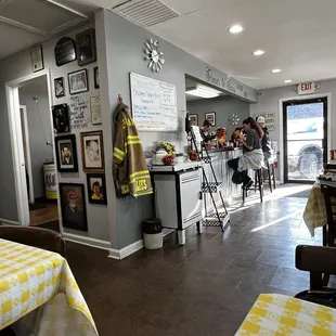 the kitchen and dining area
