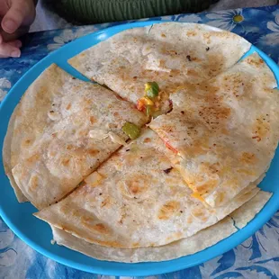 A chicken Quesadilla!