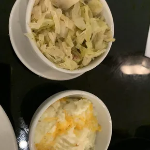 Cabbage and mashed potatoes