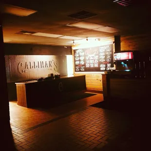 the front desk of a restaurant