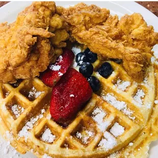 Chicken and waffles